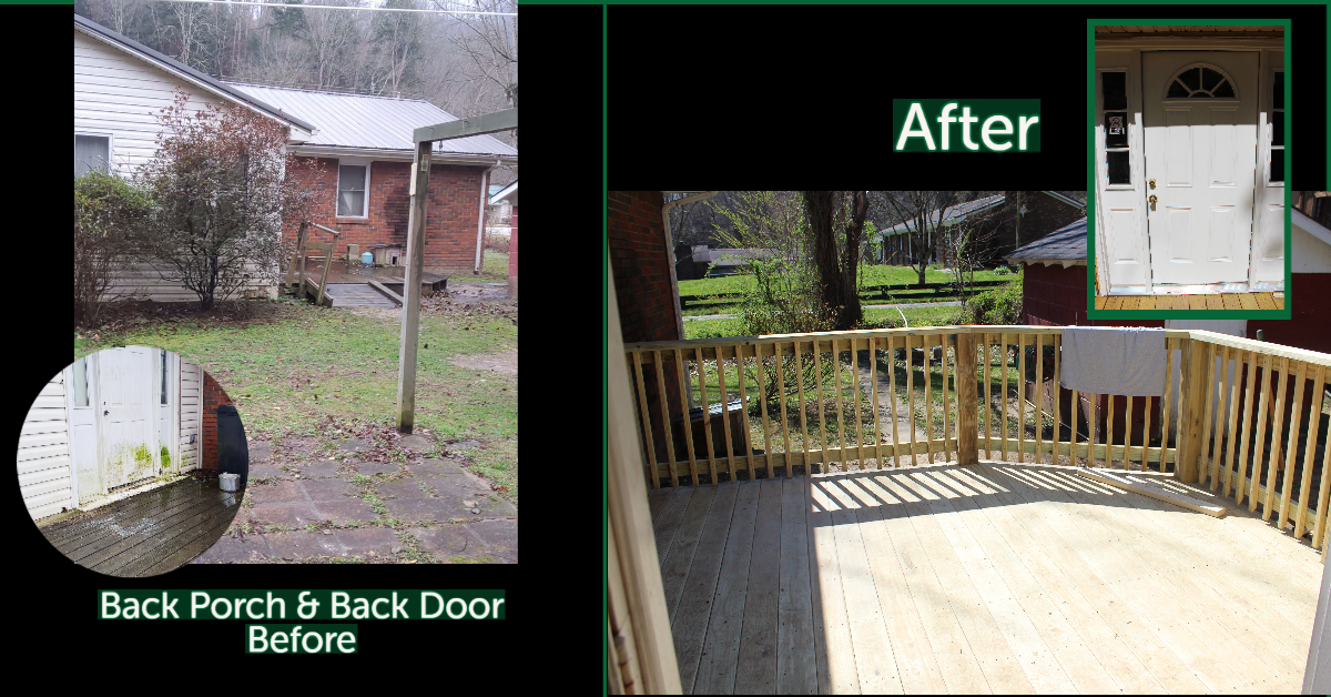 Before & After Back Porch Door