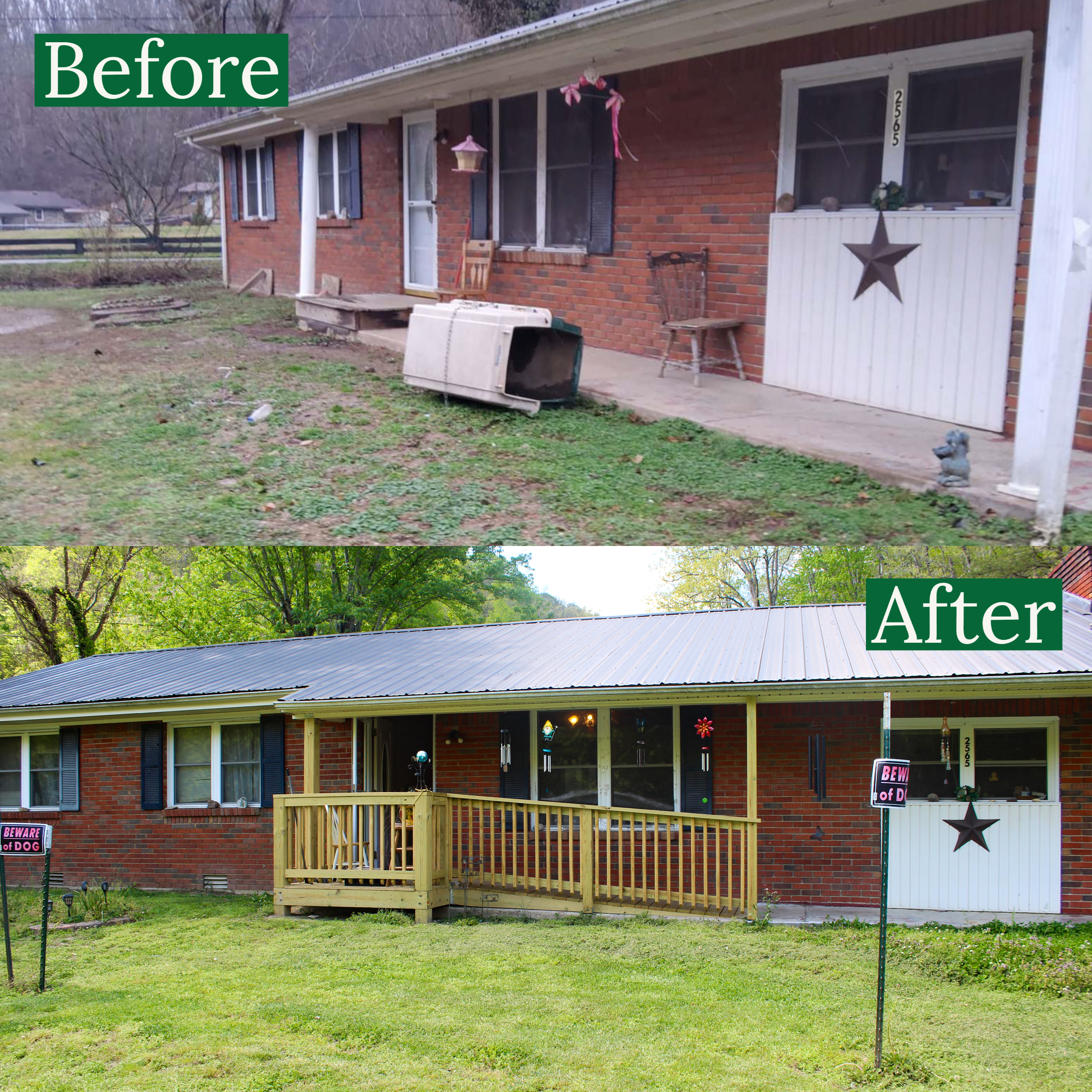 Before and After Front Porch